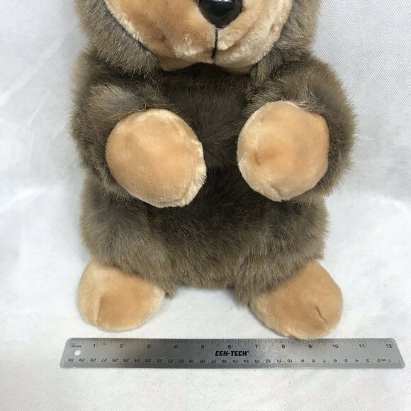 Vintage Brown Begging Bunny Stuffed Plush Animal Realistic Toy 24" Tall - Picture 6 of 8